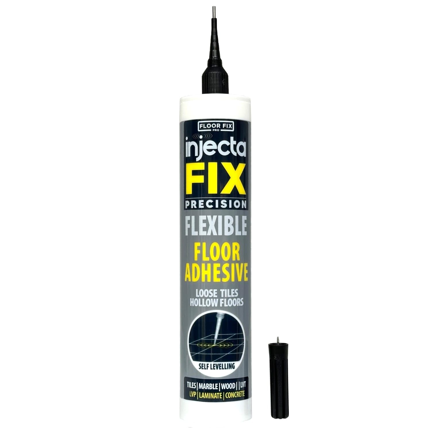 Inject-A-Fix 300ml - Forte Adesivo Autoadesivo Flexibile - Arresta Lastre Instabili e Piani di Legno Lucidi - Incluso Ji